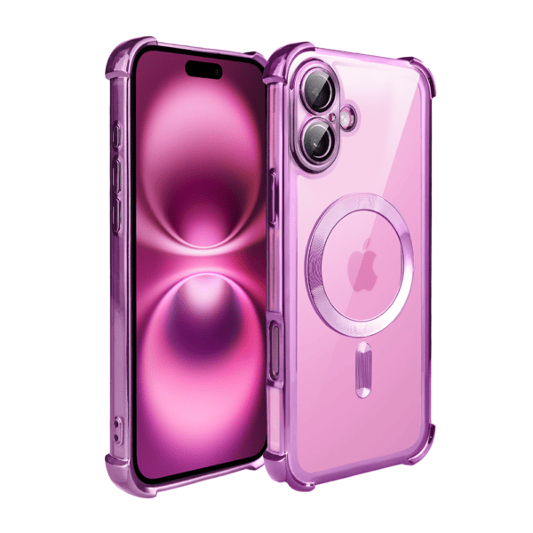 Etui do iPhone 16 Plus MagSafe Luxury Anti-Shock Lens Protect, różowe (3)