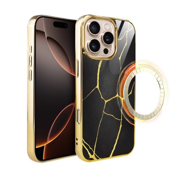 Etui-do-iPhone-16-Pro-Elite-Glass-z-MagSafe-Kintsugi-czarna-porcelana-zlote-pop-3