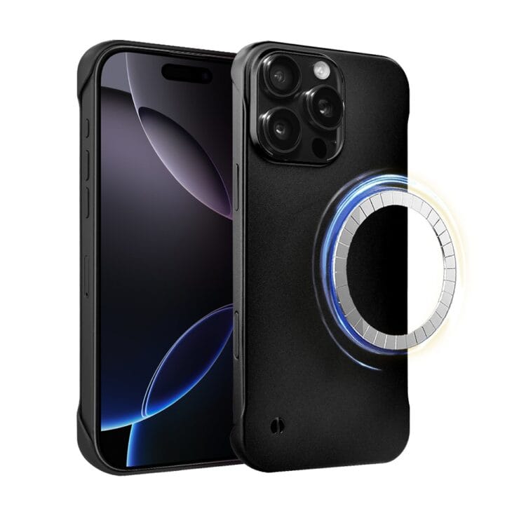 Etui do iPhone 16 Pro Max Skin Matt z MagSafe, satynowe z wyciętymi bokami, czarne (3)