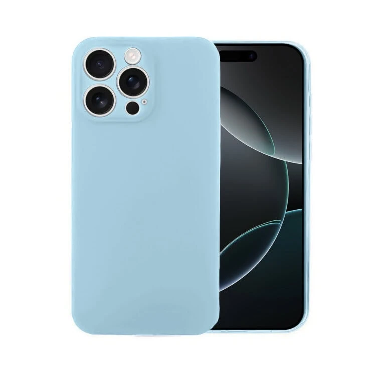 Etui do iPhone 16 Pro Max silikonowe z mikrofibrą soft touch z osłoną na aparat, jasny niebieski (7)