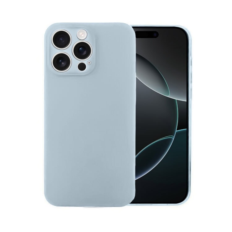 Etui do iPhone 16 Pro Max silikonowe z mikrofibrą soft touch z osłoną na aparat, lodowy błękit (6)