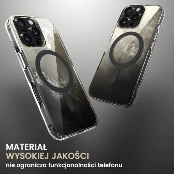 Etui do iPhone 16 Pro, Mystic Ring z MagSafe, eteryczny efekt 3D, barwy czerni (6)