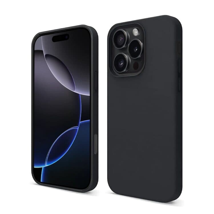 Etui do iPhone 16 Pro Soft Lux matowe z mikrofibrą, trójwarstwowa ochrona, czarne (2)