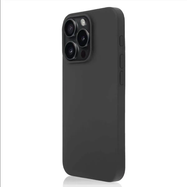 Etui do iPhone 16 Pro Soft Lux matowe z mikrofibrą, trójwarstwowa ochrona, czarne (5)