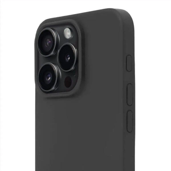 Etui do iPhone 16 Pro Soft Lux matowe z mikrofibrą, trójwarstwowa ochrona, czarne (7)