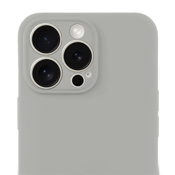 Etui do iPhone 16 Pro silikonowe z mikrofibrą soft touch z osłoną na aparat, vintage beż (3)