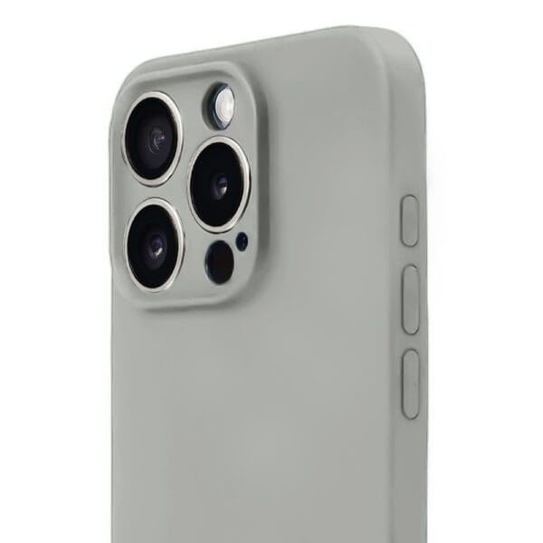 Etui do iPhone 16 Pro silikonowe z mikrofibrą soft touch z osłoną na aparat, vintage beż (6)