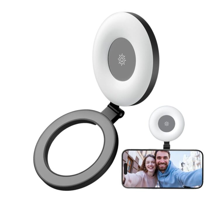 Lampka selfie, podstawka na MagSafe, czarna (1)