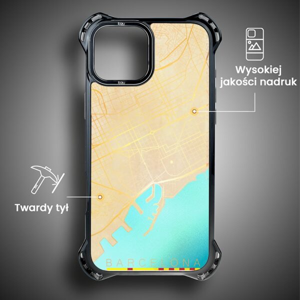 Etui do iPhone 13, Ibizu DropGuard Ultra z MagSafe, Barcelona mapa (2)