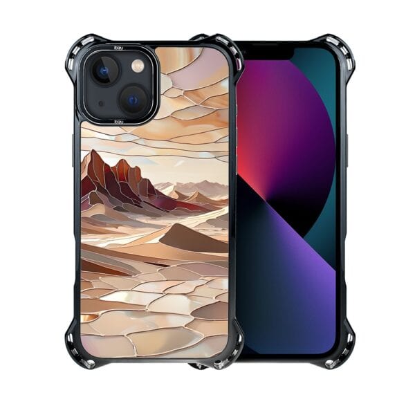 Etui do iPhone 13, Ibizu DropGuard Ultra z MagSafe, Barwy Szkła, Pustynny spokój (1)