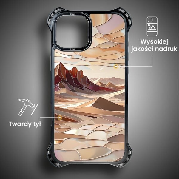 Etui do iPhone 13, Ibizu DropGuard Ultra z MagSafe, Barwy Szkła, Pustynny spokój (2)