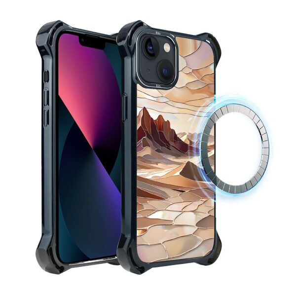 Etui do iPhone 13, Ibizu DropGuard Ultra z MagSafe, Barwy Szkła, Pustynny spokój (3)
