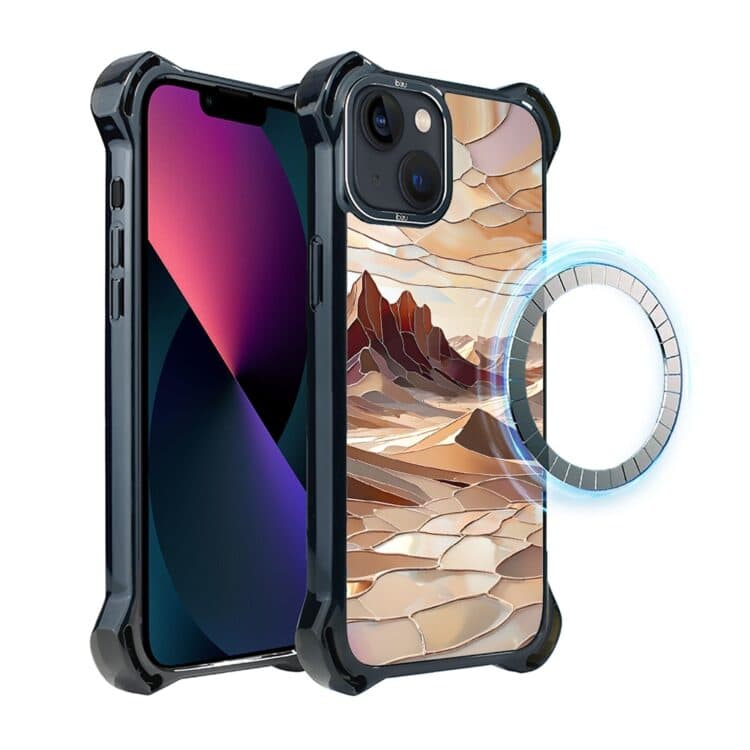 Etui do iPhone 13, Ibizu DropGuard Ultra z MagSafe, Barwy Szkła, Pustynny spokój (3)
