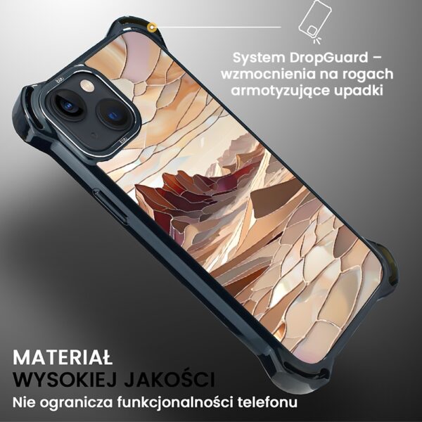 Etui do iPhone 13, Ibizu DropGuard Ultra z MagSafe, Barwy Szkła, Pustynny spokój (7)