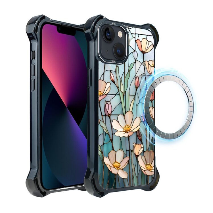 Etui do iPhone 13, Ibizu DropGuard Ultra z MagSafe, Barwy Szkła, Szept kwiatów polnych (2)