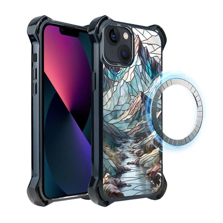 Etui do iPhone 13, Ibizu DropGuard Ultra z MagSafe, Barwy Szkła, górski potok (6)