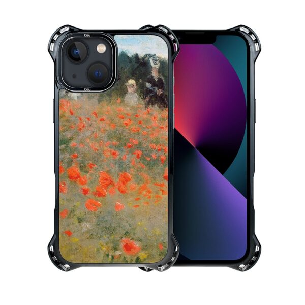 Etui do iPhone 13, Ibizu DropGuard Ultra z MagSafe, Claude Monet, pole maków (3)