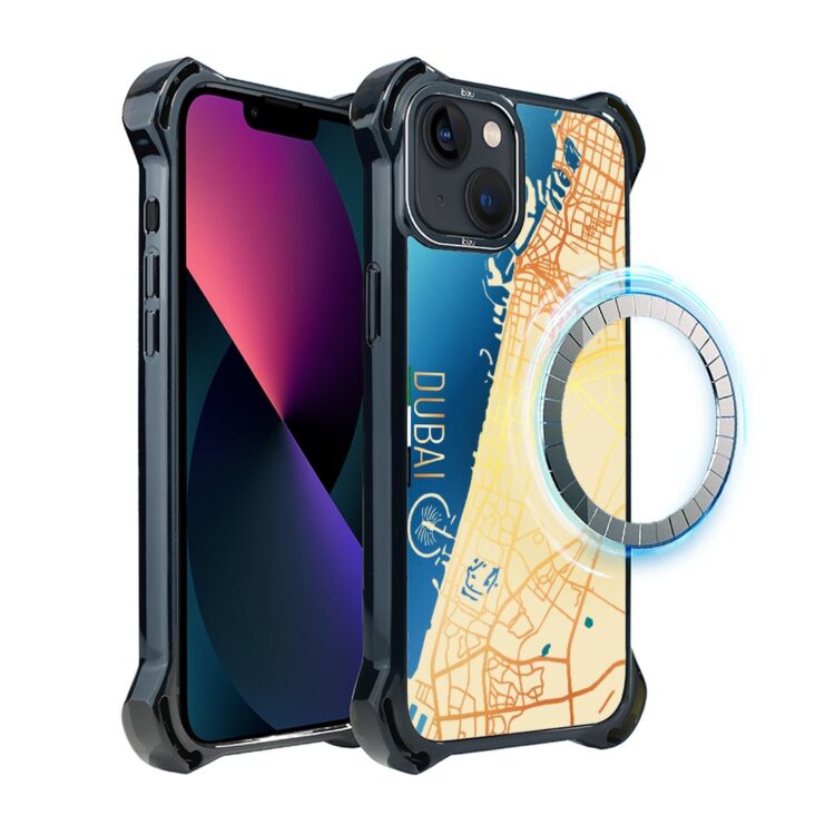 Etui do iPhone 13, Ibizu DropGuard Ultra z MagSafe, Dubai mapa (3)