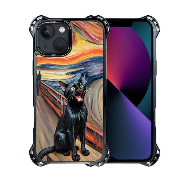 Etui do iPhone 13, Ibizu DropGuard Ultra z MagSafe, Edvard Munch, krzyk kota (8)