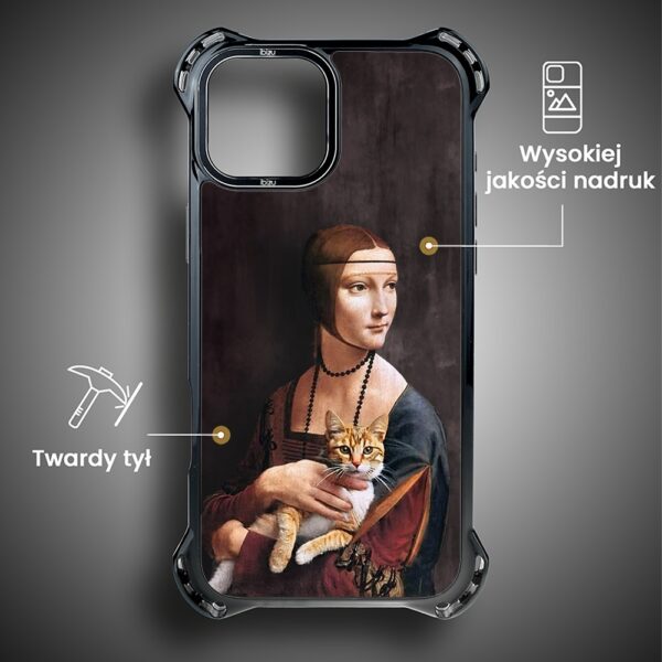 Etui do iPhone 13, Ibizu DropGuard Ultra z MagSafe, Leonardo Da Vinci, dama z kotem (1)