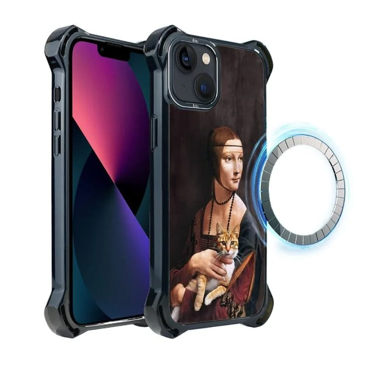 Etui-do-iPhone-13-Ibizu-DropGuard-Ultra-z-MagSafe-Leonardo-Da-Vinci-dama-z-kotem-pop