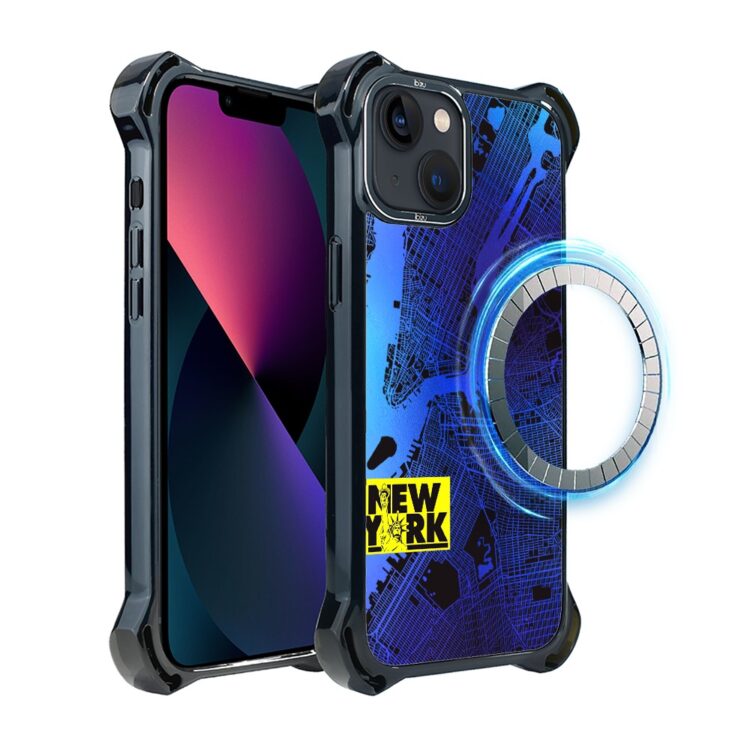 Etui do iPhone 13, Ibizu DropGuard Ultra z MagSafe, New York mapa (3)