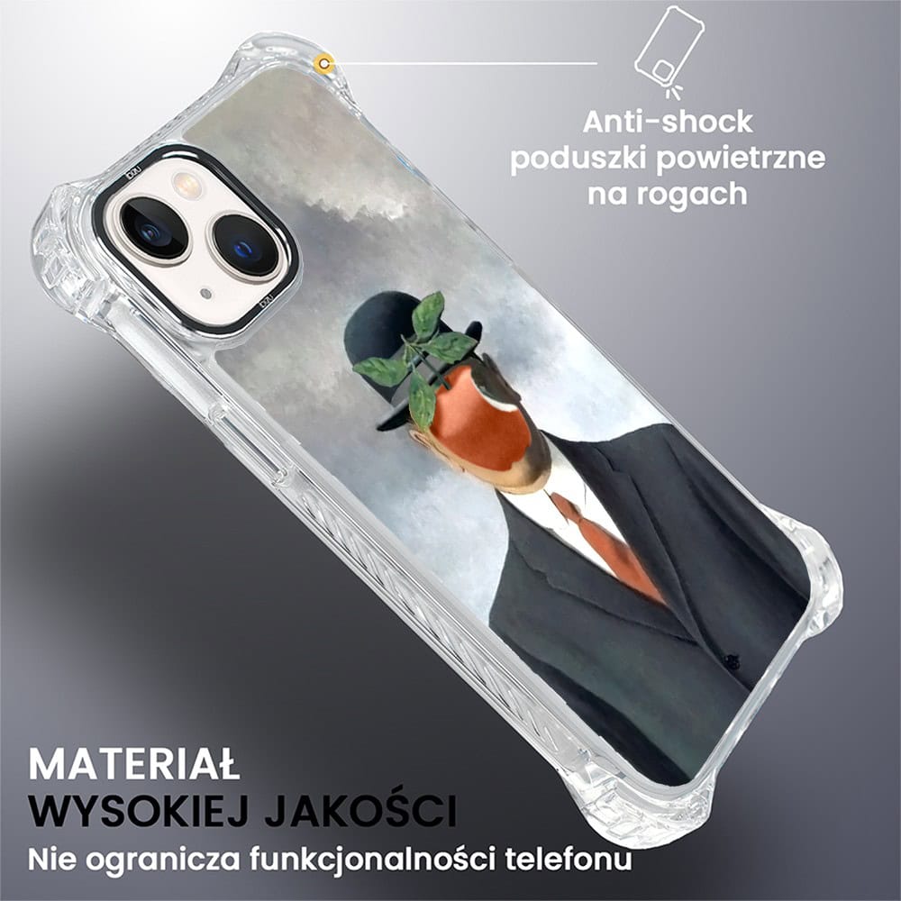 Etui do iPhone 13, Ibizu DropGuard Ultra z MagSafe, Rene Magritte, syn człowieczy (5)