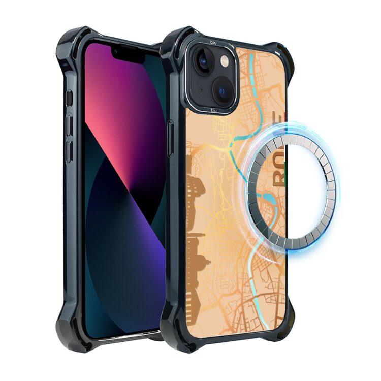 Etui do iPhone 13, Ibizu DropGuard Ultra z MagSafe, Rzym mapa (3)