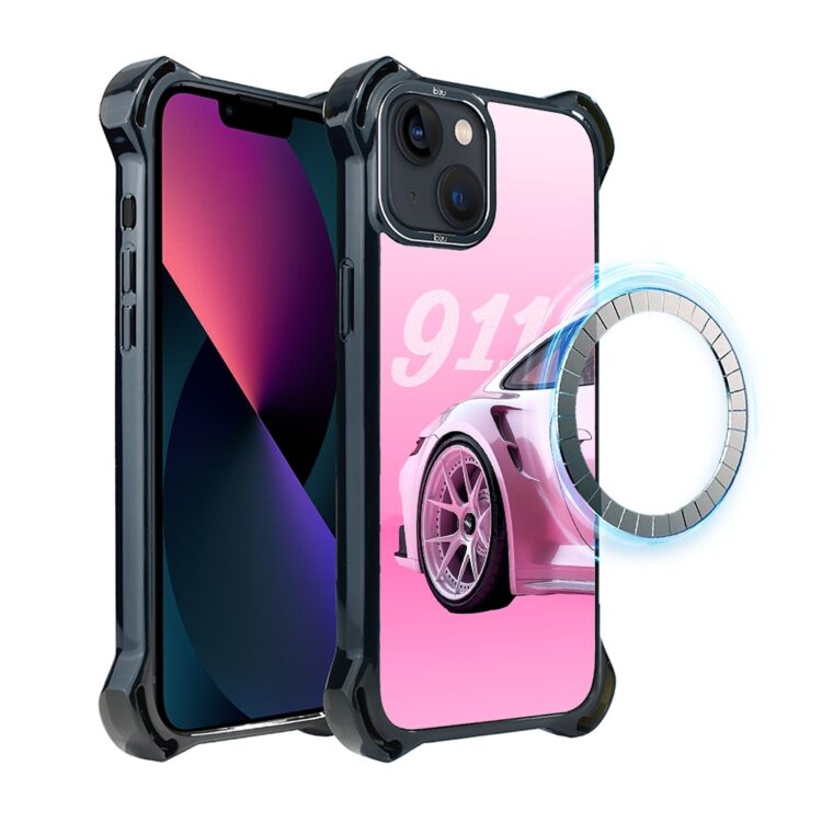 Etui do iPhone 13, Ibizu DropGuard Ultra z MagSafe, TechDrive, 911 różowe (2)