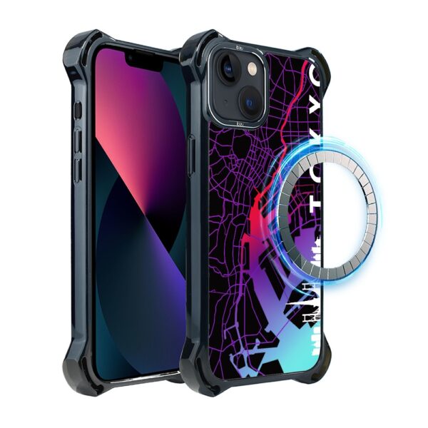Etui do iPhone 13, Ibizu DropGuard Ultra z MagSafe, Tokyo mapa (3)