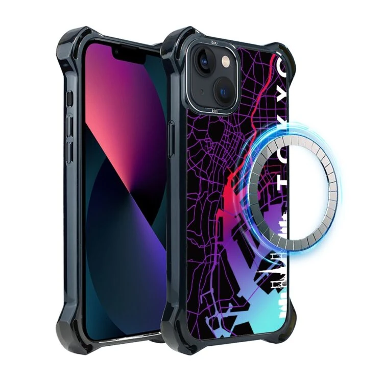 Etui do iPhone 13, Ibizu DropGuard Ultra z MagSafe, Tokyo mapa (3)