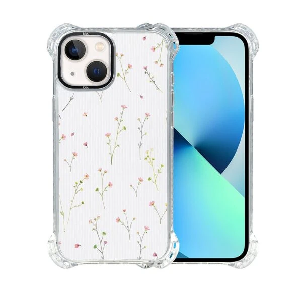 Etui do iPhone 13, Ibizu DropGuard Ultra z MagSafe, drobne różowe kwiatki (2)