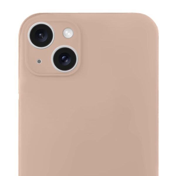 Etui do iPhone 13 silikonowe z mikrofibrą soft touch z osłoną na aparat, kawowe (2)