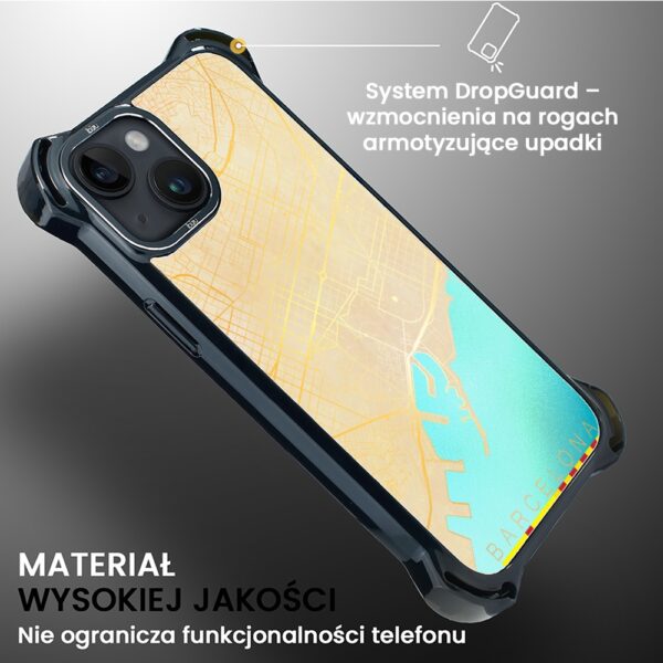 Etui do iPhone 14, Ibizu DropGuard Ultra z MagSafe, Barcelona mapa (7)
