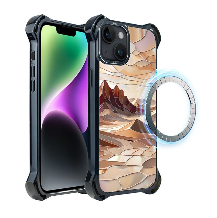 Etui do iPhone 14, Ibizu DropGuard Ultra z MagSafe, Barwy Szkła, Pustynny spokój (3)