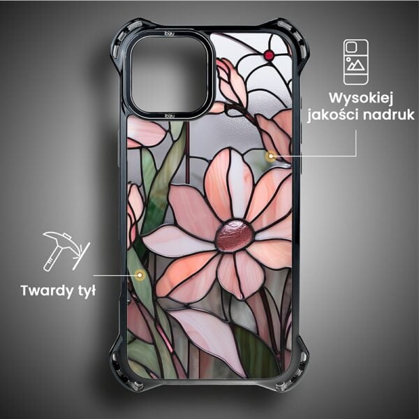 Etui do iPhone 14, Ibizu DropGuard Ultra z MagSafe, Barwy Szkła, Różowa magnolia (2)