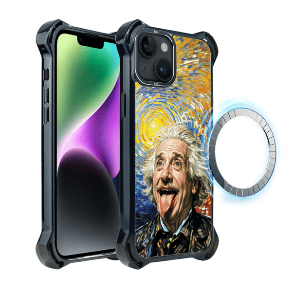Etui do iPhone 14, Ibizu DropGuard Ultra z MagSafe, Einstein (3)