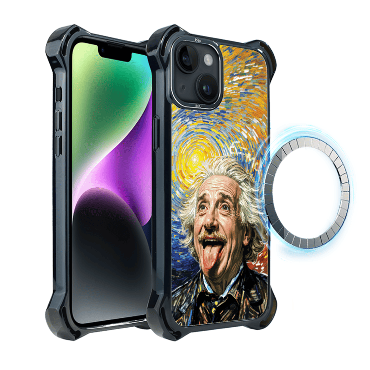 Etui do iPhone 14, Ibizu DropGuard Ultra z MagSafe, Einstein (3)