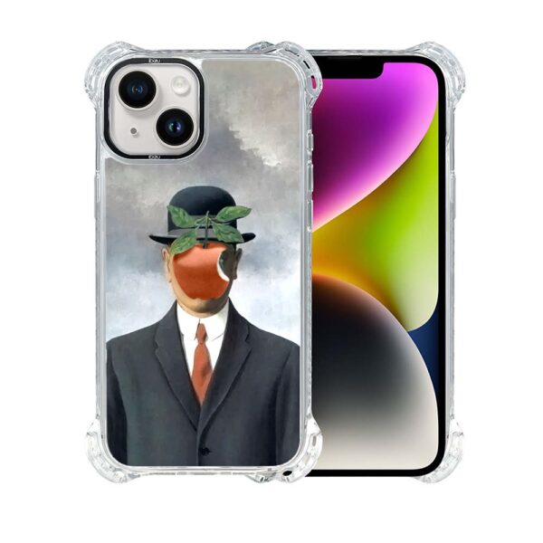 Etui do iPhone 14, Ibizu DropGuard Ultra z MagSafe, Rene Magritte, syn człowieczy (1)