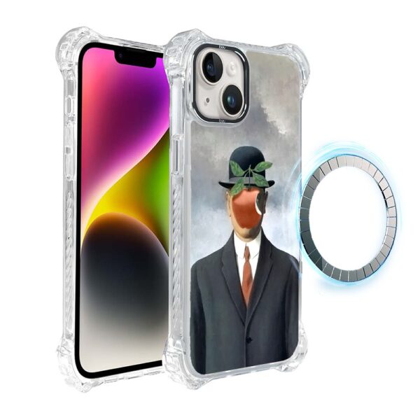 Etui-do-iPhone-14-Ibizu-DropGuard-Ultra-z-MagSafe-Rene-Magritte-syn-czlowieczy-pop