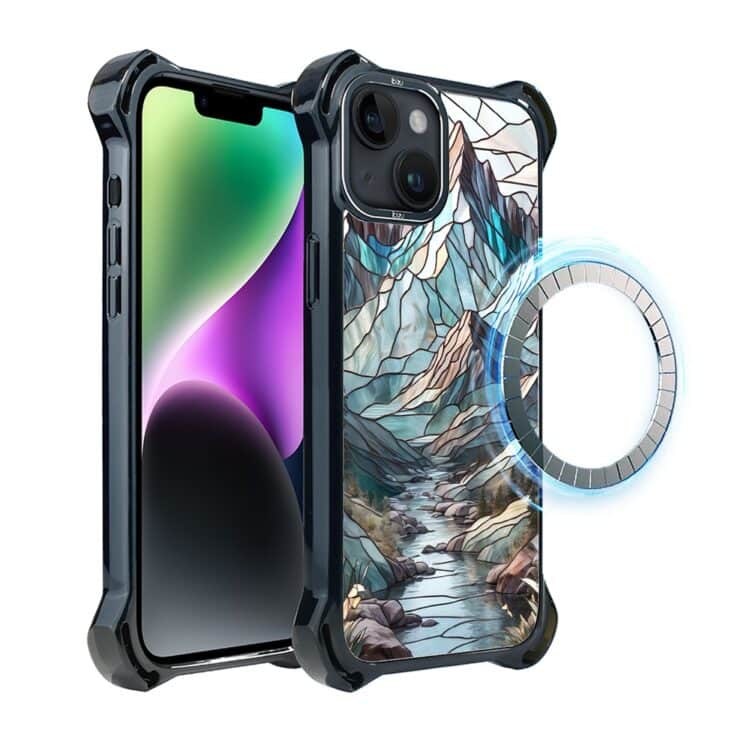 Etui do iPhone 14 Plus, Ibizu DropGuard Ultra z MagSafe, Barwy Szkła, górski potok (2)