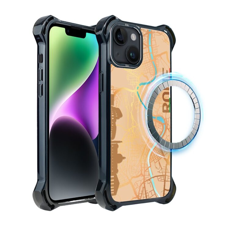 Etui do iPhone 14 Plus, Ibizu DropGuard Ultra z MagSafe, Rzym mapa (3)
