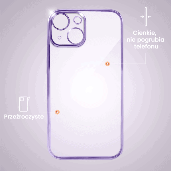 Etui do iPhone 14 slim violet z osłoną kamery, fioletowe (5)