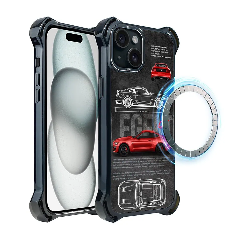 Etui do iPhone 15 IBIZU DropGuard Ultra z MagSafe, TechDrive, GT V8 “Coyote”, nowe (8)