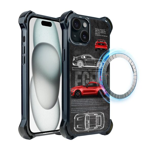 Etui do iPhone 15 IBIZU DropGuard Ultra z MagSafe, TechDrive, GT V8 “Coyote”