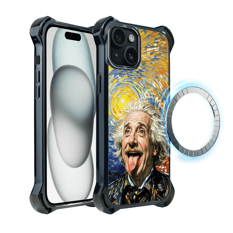 Etui do iPhone 15, Ibizu DropGuard Ultra z MagSafe, Einstein (3)