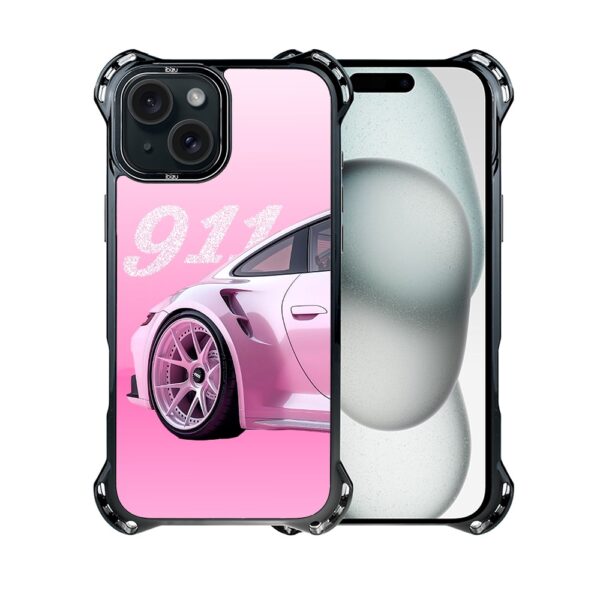 Etui do iPhone 15, Ibizu DropGuard Ultra z MagSafe, TechDrive, 911 różowe (8)