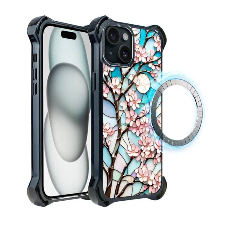 Etui do iPhone 15 Plus, Ibizu DropGuard Ultra z MagSafe, Barwy Szkła, Księżycowa Wiśnia (8)