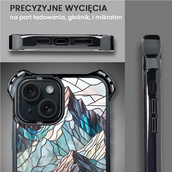Etui do iPhone 15 Plus, Ibizu DropGuard Ultra z MagSafe, Barwy Szkła, górski potok (6)