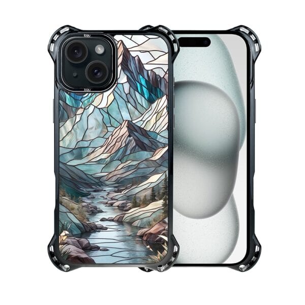 Etui do iPhone 15 Plus, Ibizu DropGuard Ultra z MagSafe, Barwy Szkła, górski potok (8)